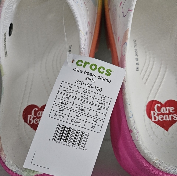 NWT CROCS X Care Bears Stomp Slides - Picture 2 of 9